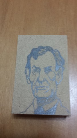 A block with a drawing of Abraham Lincoln?