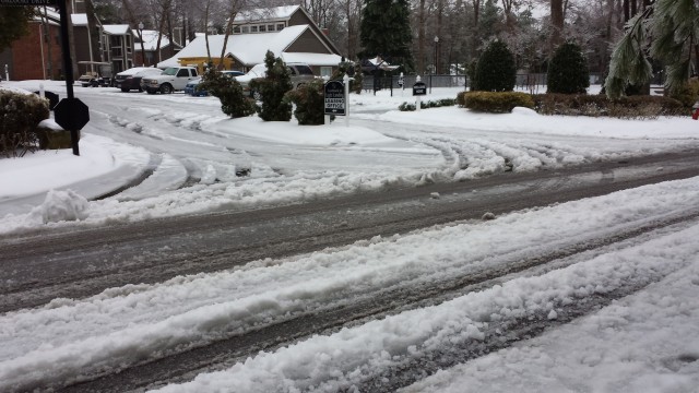 Here's the main road leading into my apartment complex!