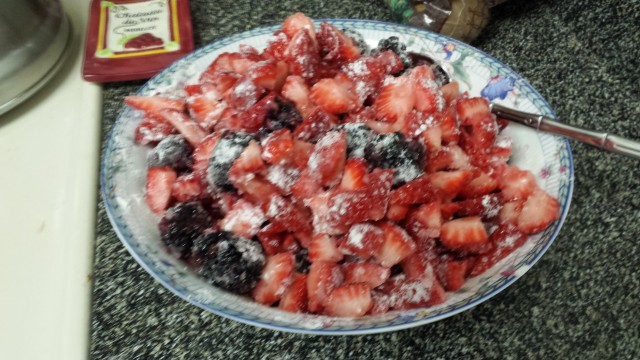 Fruit: all sugared and floured up