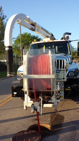 This is one of the trucks that cleans the sewers!!