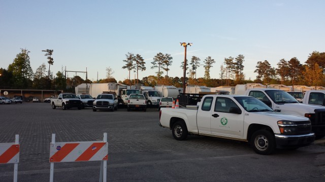 All the Town of Cary vehicles chillin