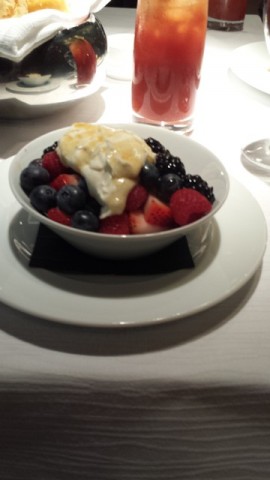 Berries and cream, the best breakfast!!!!