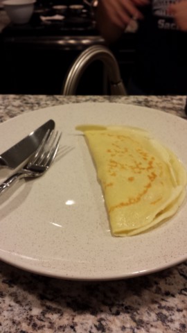 This is a crepe Steven made for dinner once!!