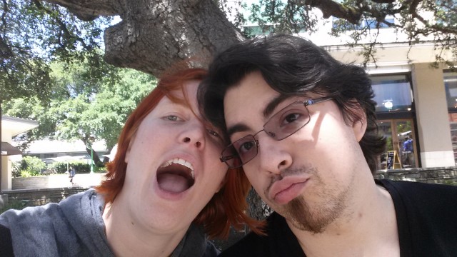 Waiting for my brother to eat lunch with us