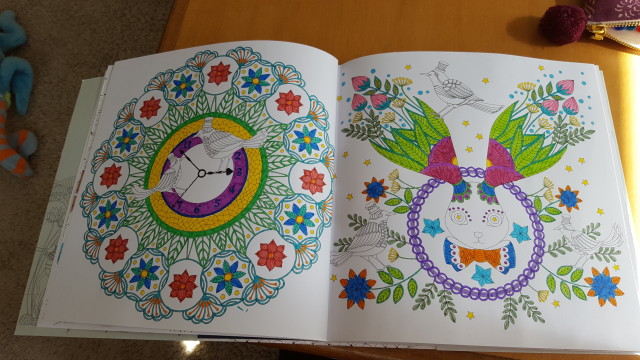 Finishing a whole coloring book is taking longer than I envisioned, though