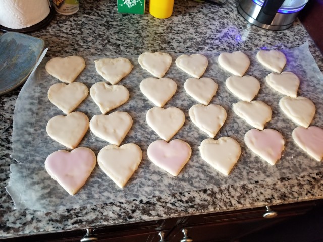 Sugar cookies with a tea glaze