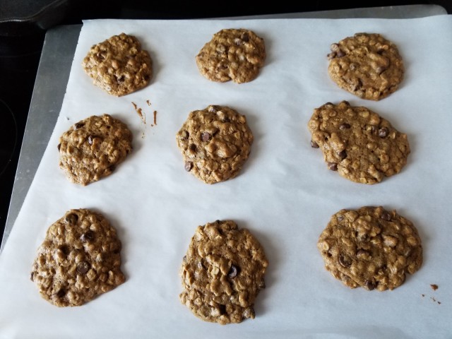 Pumpkin oatmeal chocolate chip cookies