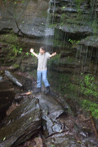 Steven finally showers for the first time all year