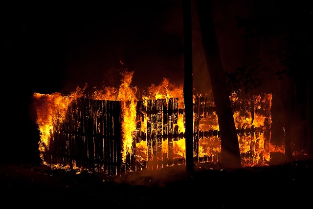 Goodbye, unsightly fire hazard dangerously close to my front door