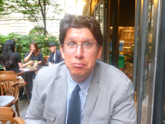 Here is Matt's face when I said we should just give up and skip dinner.