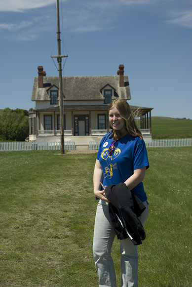 Me in front of Custer's house IN THE YEAR 1876!!!