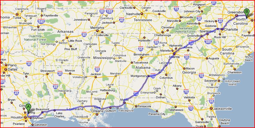 Steven's Route: 1179 miles through the redneck homeland and 18 hours and 14 minutes spent looking for the next Sonic
